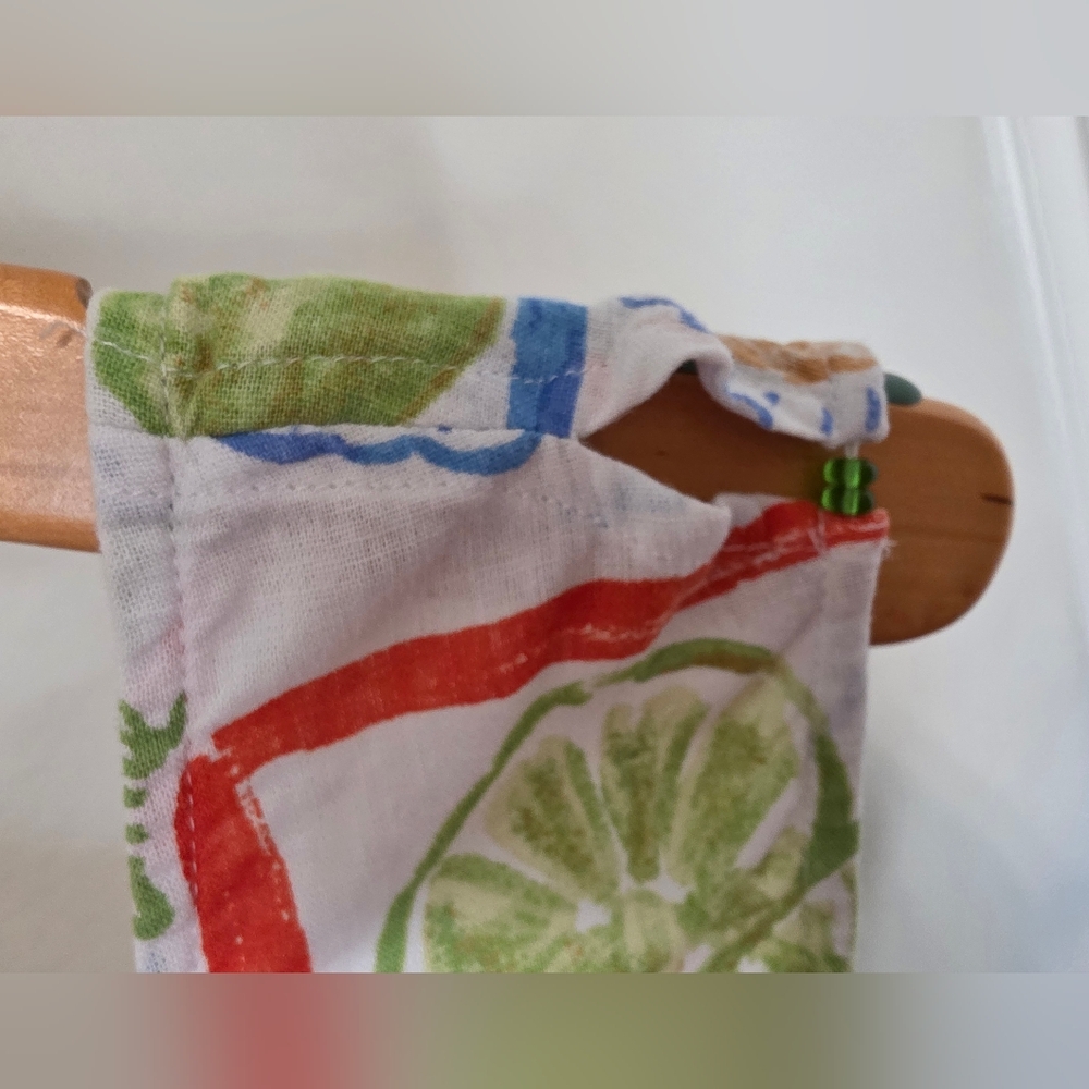 Cynthia Rowley Linen Blend Sundress XS Brunch Print Sleeveless Pockets - Picture 3 of 15